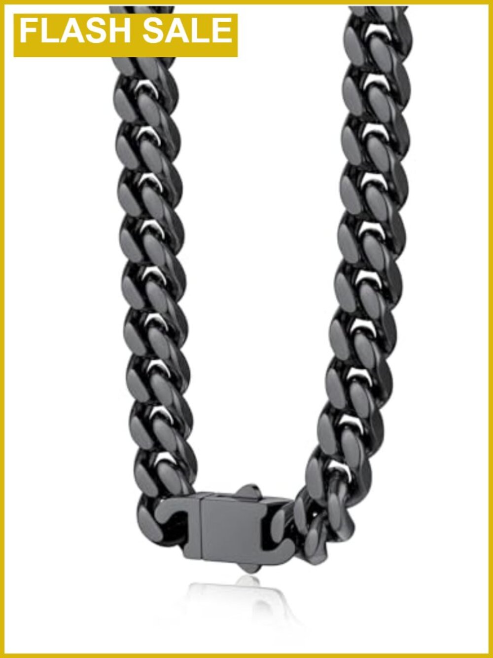 Stainless Steel Cuban Link Chain Necklace Men's 9mm 22in